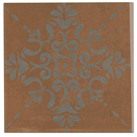 Marazzi Moroccan Concrete Deco 8" x 8"-Porcelain Tile-Marazzi-Aziza Terra Cotta-8" x 8"-State Tile