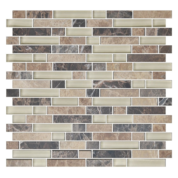 American Olean Color Appeal 5/8" 11.75" x 12.5"-Glass & Stone Mosaic-American Olean-Pebble Beach-11.75" x 12.5"-State Tile