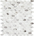 Daltile Marble Oval 12" x 12"-Marble Mosaic-Daltile-Venetian Calacatta Polished-12" x 12"-State Tile