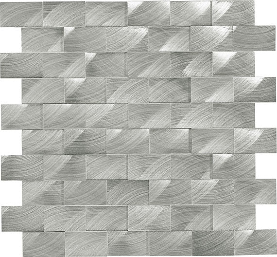 Daltile Structure 1 x 2 11.8" x 11.8"-Metal Mosaic-Daltile-Steel-11.8" x 11.8"-State Tile