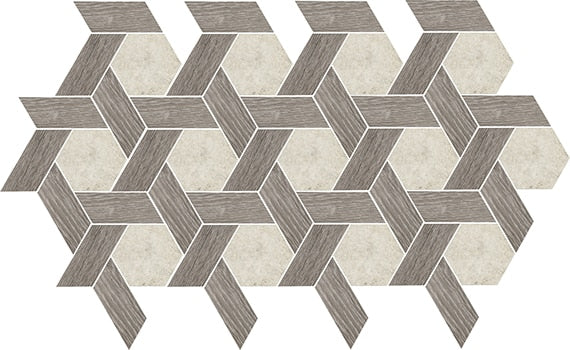 American Olean Historic Limestone Hex 10" x 12"-Porcelain Mosaic-American Olean-Tradition Blend-10" x 12"-State Tile