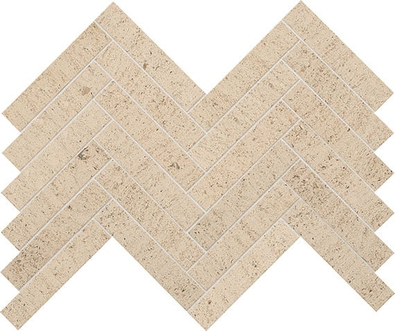 Marazzi Haven Point Chevron Mosaic 14.62" x 17.37"-Natural Stone Mosaic-Marazzi-Honest Greige-14.62" x 17.37"-State Tile