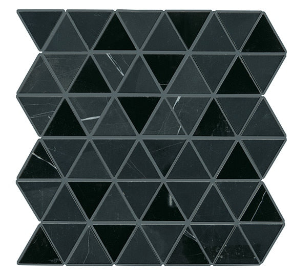 Daltile Pietra Divina 12" x 12"-Natural Stone Mosaic-Daltile-Nero Marquina-12" x 12"-State Tile
