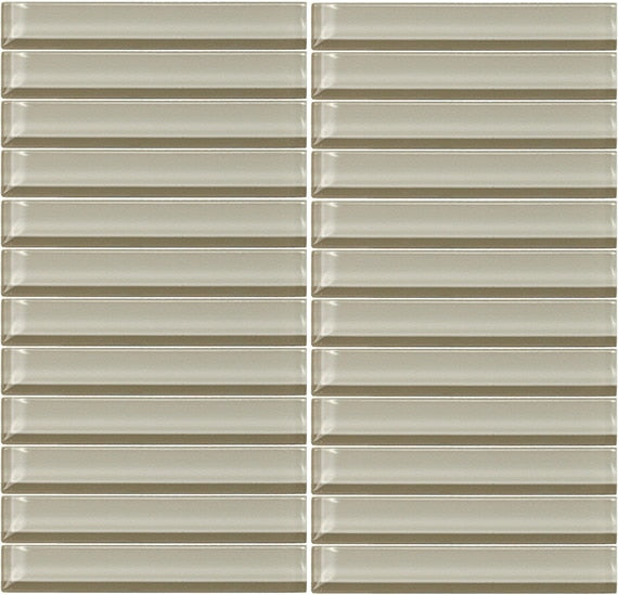 Daltile Color Wave Classic Color 1 x 6 12" x 12"-Glass Mosaic-Daltile-Silver Mink-12" x 12"-State Tile