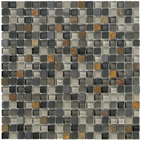 Marazzi Crystal Stone II 12" x 12"-Stone & Glass Mosaic-Marazzi-Slate-12" x 12"-State Tile