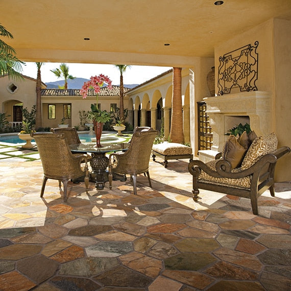 American Olean Slate 9" x RL-Natural Stone Mosaic-American Olean-State Tile