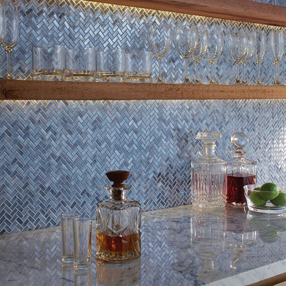 American Olean Novelty 12.5" x 12.5"-Glass Mosaic-American Olean-State Tile