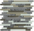 Marazzi Crystal Stone II Random Linear 12" x 12"-Stone & Glass Mosaic-Marazzi-Pewter-12" x 12"-State Tile