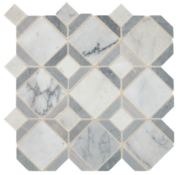Daltile Sublimity 11" x 11"-Natural Stone Mosaic-Daltile-Cirrus Storm Honed-11" x 11"-State Tile