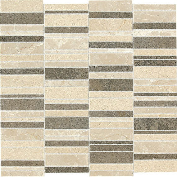 Daltile Decorative Accents 3" 12" x 12"-Natural Stone Mosaic-Daltile-Waterfall Warm-12" x 12"-State Tile