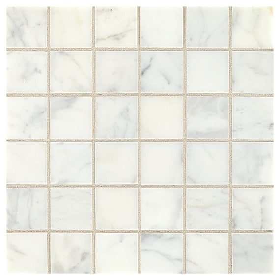 Daltile Marble 2 x 2 12" x 12"-Marble Mosaic-Daltile-First Snow Elegance Honed-12" x 12"-State Tile
