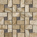 Marazzi Archaeology Pinwheel 13" x 13"-Porcelain Mosaic-Marazzi-Babylon-13" x 13"-State Tile
