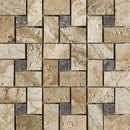 Marazzi Archaeology Pinwheel 13" x 13"-Porcelain Mosaic-Marazzi-Babylon-13" x 13"-State Tile