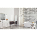 Daltile Lavaliere 9" x 15"-Natural Stone Mosaic-Daltile-First Snow Elegent Antique Mirror-9" x 15"-State Tile