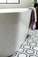 Daltile Marble 6" HEX 10.25" x 11.88"-Marble Mosaic-Daltile-Marble Black | White-10.25" x 11.88"-State Tile