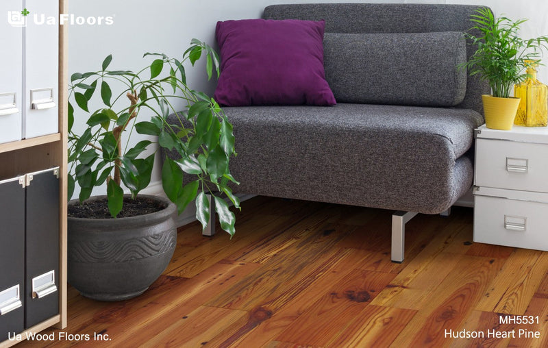 Ua Floors Manhattan 5.50" x RL-Hardwood Plank-Ua Floors-Hudson Reclaimed Heart Pine-5.50" x RL-State Tile