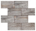 Bati Orient Silver Industrial Linear Relief 11.4" x 11.4"-Ceramic Mosaic-Bati Orient-Silver-11.4" x 11.4"-State Tile