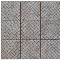 Bati Orient Silver Industrial Relief 11.8" x 11.8"-Ceramic Mosaic-Bati Orient-Silver-11.8" x 11.8"-State Tile