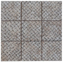 Bati Orient Silver Industrial Relief 11.8" x 11.8"-Ceramic Mosaic-Bati Orient-Silver-11.8" x 11.8"-State Tile